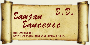 Damjan Dančević vizit kartica